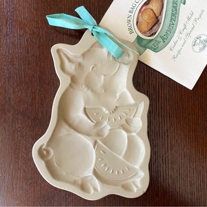 Brown Bag Cookie Art Watermelon Pig 1992 Hill Design - vintage